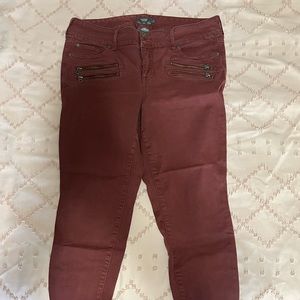 Maroon Skinny Jeans
